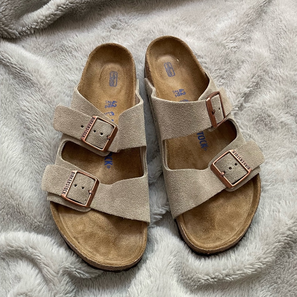 Brand New Taupe Suede Men’s Arizona Soft Footbed NIB